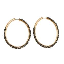 Pomellato Catene Brilliant and Rose Cut Brown Diamonds 18K Rose Gold Earrings 