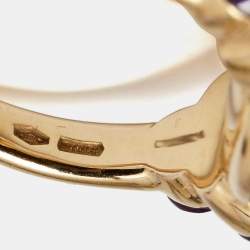 Pomellato Luna Amethyst 18K Rose Gold Ring Size 54