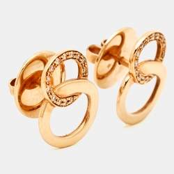 Pomellato Brera Diamonds 18k Rose Gold Earrings