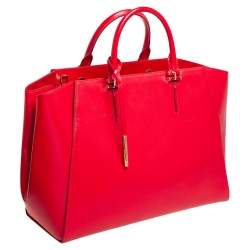 مملوكة مسبقًا Porsche Design Red Patent Leather Cosmo Tote