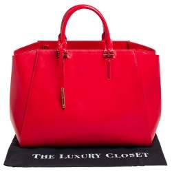 مملوكة مسبقًا Porsche Design Red Patent Leather Cosmo Tote