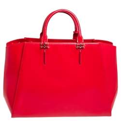 مملوكة مسبقًا Porsche Design Red Patent Leather Cosmo Tote