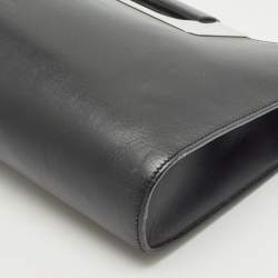 Porsche Design Black Leather Oversized Frame Clutch