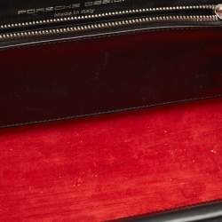 Porsche Design Black Leather Oversized Frame Clutch