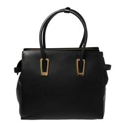 مملوكة مسبقًا Porsche Design Black Leather Front Pocket Tote