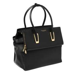 مملوكة مسبقًا Porsche Design Black Leather Front Pocket Tote
