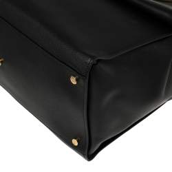 مملوكة مسبقًا Porsche Design Black Leather Front Pocket Tote