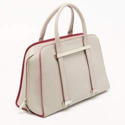 Porsche Design Pink/Grey Leather Medium Twin Satchel