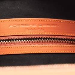 Porsche Design Orange/Beige Leather Medium Twin Satchel