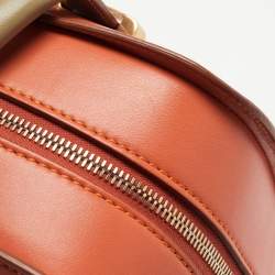 Porsche Design Orange/Beige Leather Medium Twin Satchel