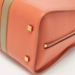 Porsche Design Orange/Beige Leather Medium Twin Satchel