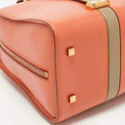 Porsche Design Orange/Beige Leather Medium Twin Satchel