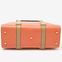 Porsche Design Orange/Beige Leather Medium Twin Satchel