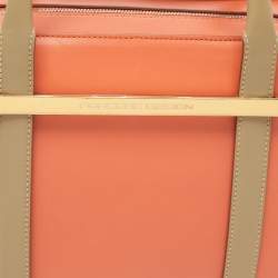Porsche Design Orange/Beige Leather Medium Twin Satchel