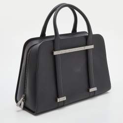 Porsche Design Black Leather Medium Twin Satchel