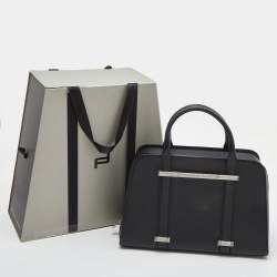Porsche Design Black Leather Medium Twin Satchel