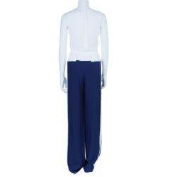 Prabal Gurung Navy Tuxedo Wide Leg Pants M