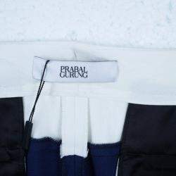 Prabal Gurung Navy Tuxedo Wide Leg Pants M