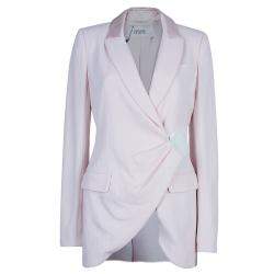 Prabal Gurung Snakeskin Patch Tuxedo Wrap Jacket S