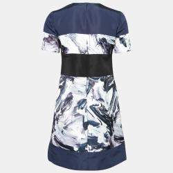 Prabal Gurung Multicolor Brush Stroke Printed Paneled Shift Dress S