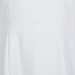 Prabal Gurung Powder Blue Sheer Sleeve Side Button Detail Dress M