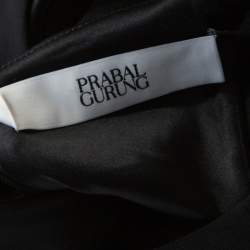 Prabal Gurung Black Wool Peplum Sleeveless Blouse L 