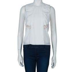 مملوكة مسبقًا توب برابال غورونغ  بلا أكمام مزين بدانتيل أبيض S