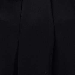 مملوكة مسبقًا Prabal Gurung Black Rosette Applique Detail Sleeveless Silk Blouse M