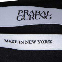 مملوكة مسبقًا Prabal Gurung Black Rosette Applique Detail Sleeveless Silk Blouse M