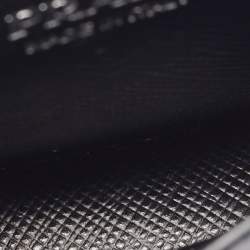 Prada Black Saffiano Leather Earphone Chain Case 