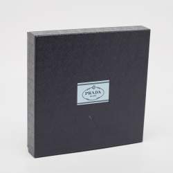 مملوكة مسبقًا Prada Light Blue Saffiano Leather Crystals Embellished Shoulder Bag Strap