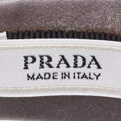 Prada Grey Crystal Embellished Satin Headband