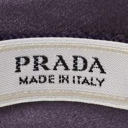 Prada Purple Satin Crystal Embellished Headband