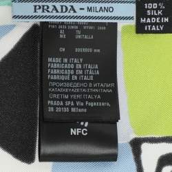 Prada Multicolor Pittoresque Milan Print Foulard Scarf