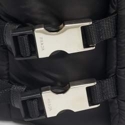 Pre Owned Prada Black Nylon Buckle Detail Balaclava M