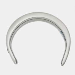 Pre Owned Prada Silver Satin Headband