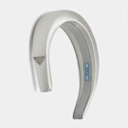 Pre Owned Prada Silver Satin Headband