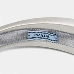 Pre Owned Prada Silver Satin Headband