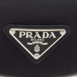 Pre Owned Prada Black Logo Re-Nylon Headband