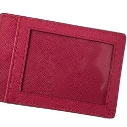 Prada Fuchsia Saffiano Leather ID Badge Holder
