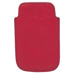 Pre Owned Prada Pink Saffiano Lux Leather iPhone Case 