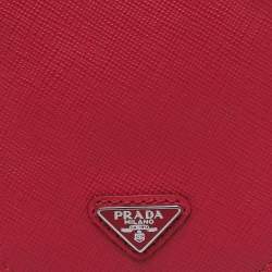 Pre Owned Prada Pink Saffiano Lux Leather iPhone Case 