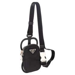 Prada Black Nylon Cellphone Case