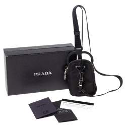 Prada Black Nylon Cellphone Case