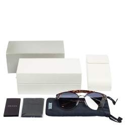 مملوكة مسبقًا Prada Brown Tortoise SPR53U Gradient Aviator Sunglasses