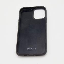 Prada Black Crystal Embellished Suede iPhone 12 And 12 Pro cover