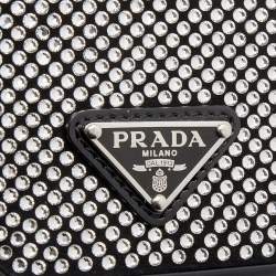 Prada Black Crystal Embellished Suede iPhone 12 And 12 Pro cover