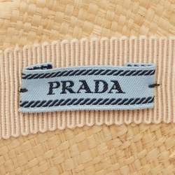 Pre Owned Prada Beige Wicker Wide Hairband