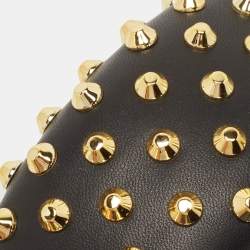 Prada Black Studded Leather Headband