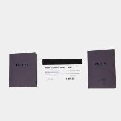 Prada Black Saffiano Leather Badge Holder